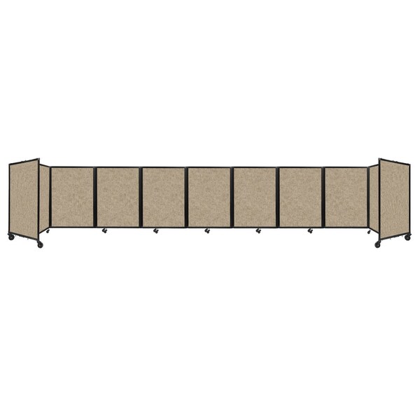 Room Divider 360 Folding Portable Partition 25' x 4' Rye Fabric